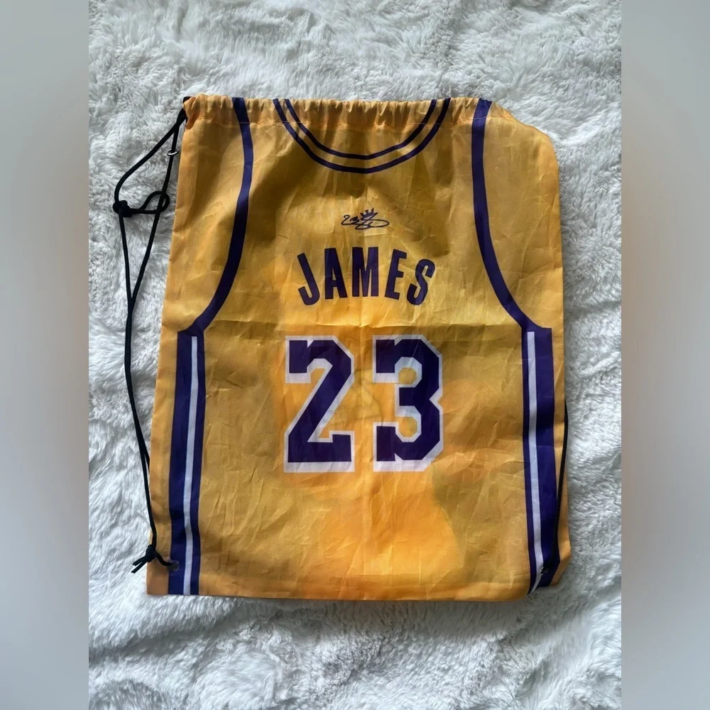 RARE LeBron James Los Angeles Lakers Drawstring Backpack Bag